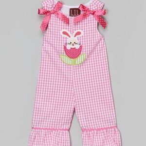 Lil Cactus Pink Smocked Bunny Rabbit Easter Size 3-6 Months